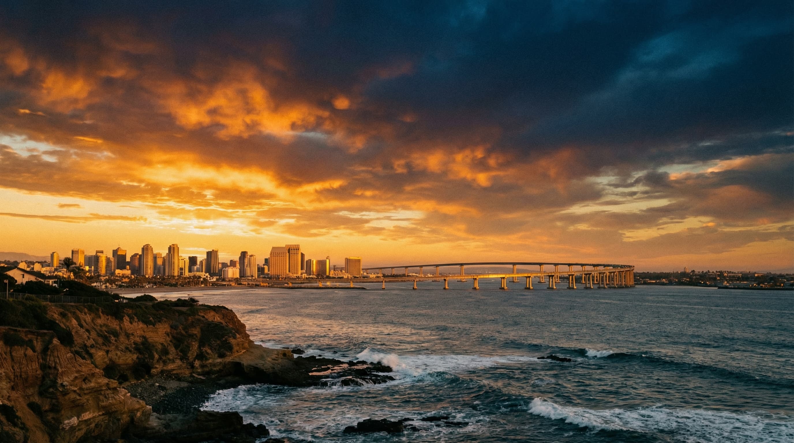 San Diego sunset skyline